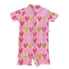Plum - Swimmers Pink Hearts Zip 1 piece suit - Clothing - Plum - Afterpay - Zippay Carry Them Close