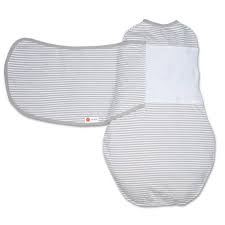 Embe - Baby Swaddle 2-Way Starter Swaddle - Grey Stripe