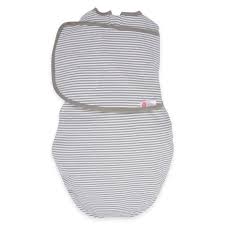Embe - Baby Swaddle 2-Way Starter Swaddle - Grey Stripe