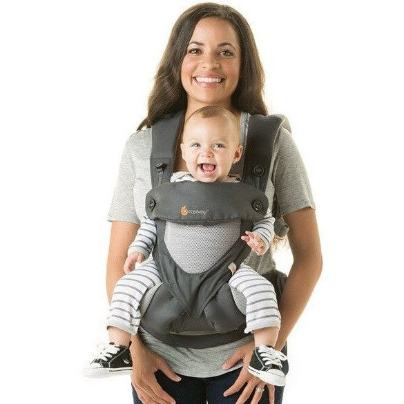 Ergobaby 360 Carrier - Cool Air Carbon Grey - Baby Carrier - Ergobaby - Afterpay - Zippay Carry Them Close