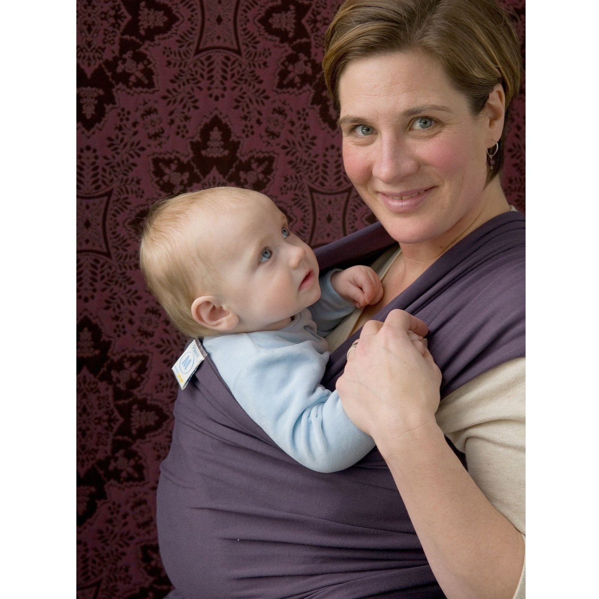 Moby Wrap Organic - Eggplant, , Stretchy Wrap, Moby, Carry Them Close  - 3