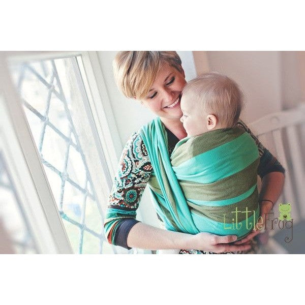 Little Frog Woven Wrap - Emerald - Woven Wrap - Little Frog - Afterpay - Zippay Carry Them Close