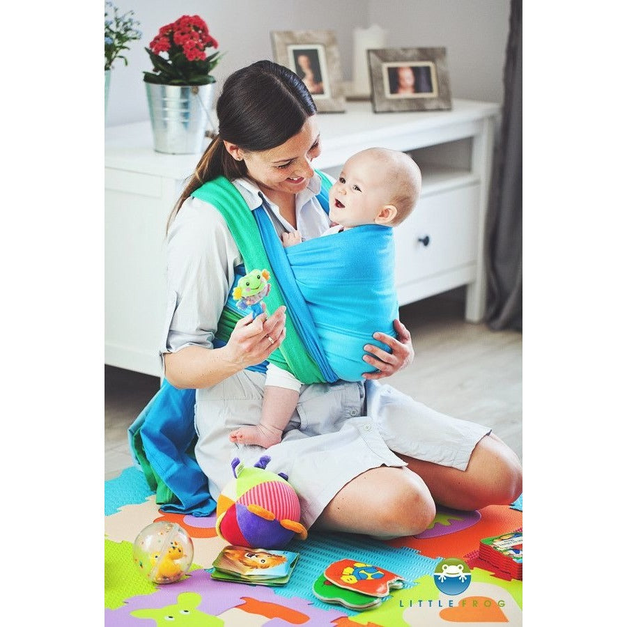 Little Frog Woven Wrap - Marine Opal - Woven Wrap - Little Frog - Afterpay - Zippay Carry Them Close