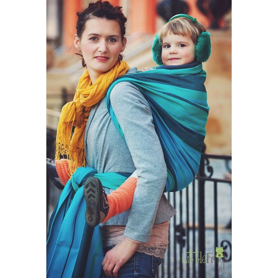 Little Frog Woven Wrap - Chrysocolla - Woven Wrap - Little Frog - Afterpay - Zippay Carry Them Close