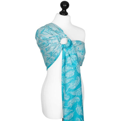 Fidella Ring Sling - Feather Rain Scuba Blue - Ring Sling - Fidella - Afterpay - Zippay Carry Them Close