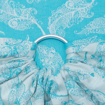 Fidella Ring Sling - Feather Rain Scuba Blue - Ring Sling - Fidella - Afterpay - Zippay Carry Them Close