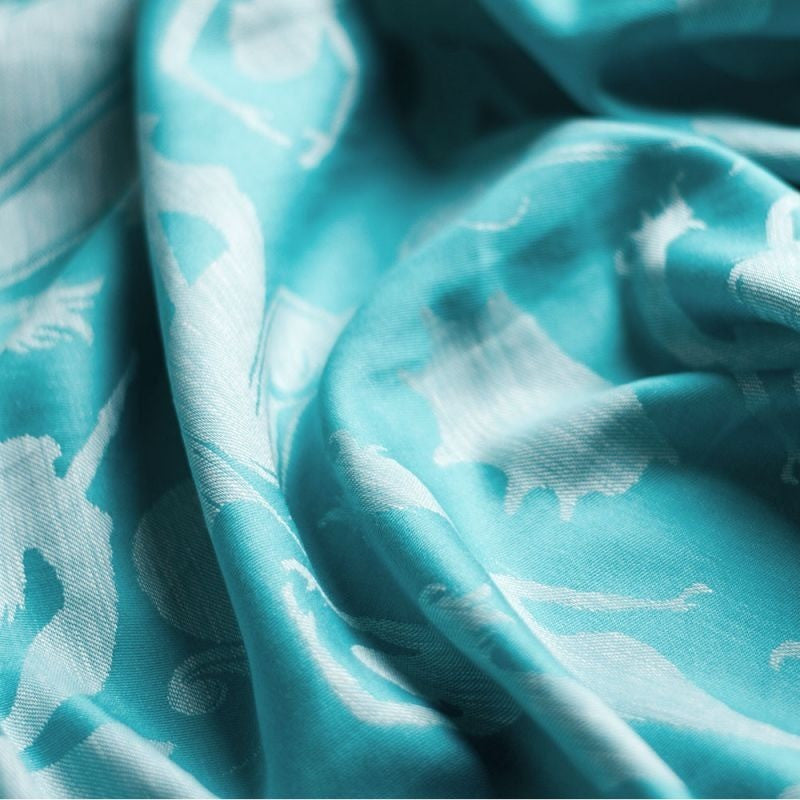 Fidella Woven Wrap - Sirens Blue Linen, , Woven Wrap, Fidella, Carry Them Close  - 7