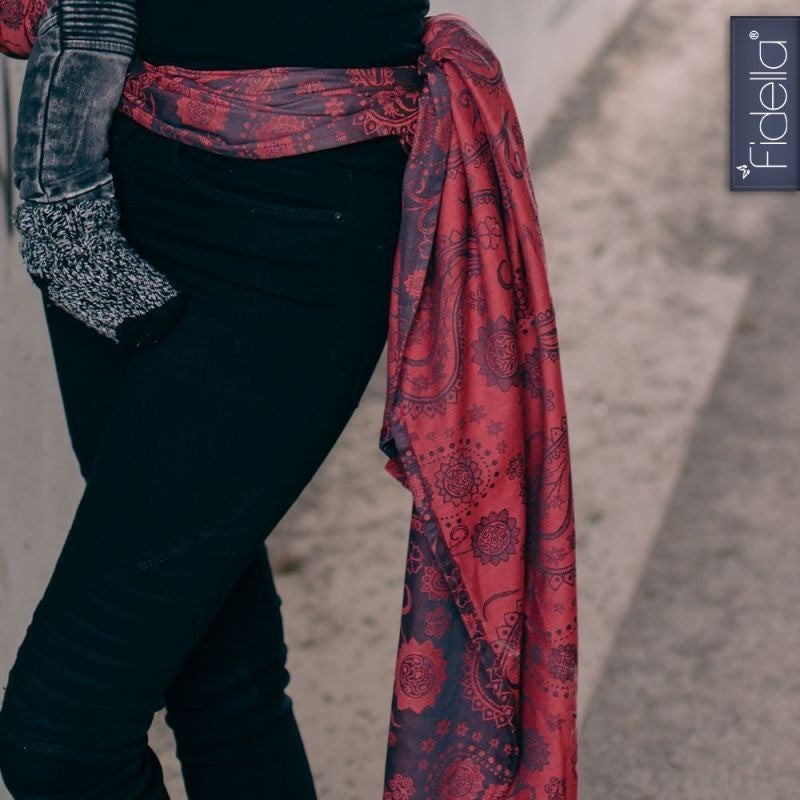 Fidella Woven Wrap - Persian Paisley Hot Larva - Woven Wrap - Fidella - Afterpay - Zippay Carry Them Close
