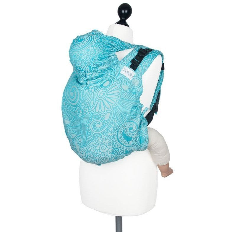 Fidella Onbuhimo back carrier - Masala Scuba Blue - Onbuhimo - Fidella - Afterpay - Zippay Carry Them Close