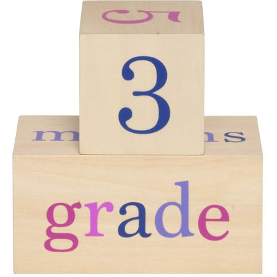 All4Ella Milestone Blocks - Girl (wood) - Gift - All4Ella - Afterpay - Zippay Carry Them Close