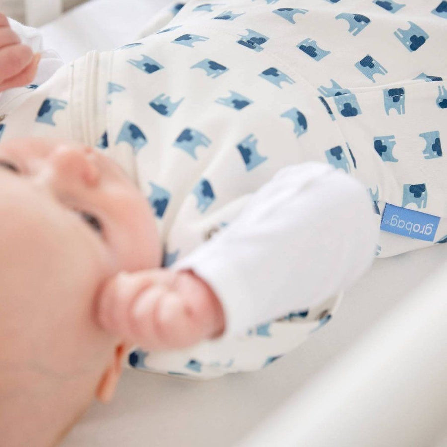 Grobag Newborn Plus Swaddle (Light Weight) - Orla Kiely Elephant - swaddle - The Gro Company - Afterpay - Zippay Carry Them Close