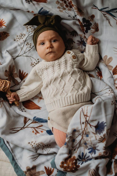 Pop Ya Tot - Reversible Cot Quilt - A Little Posy