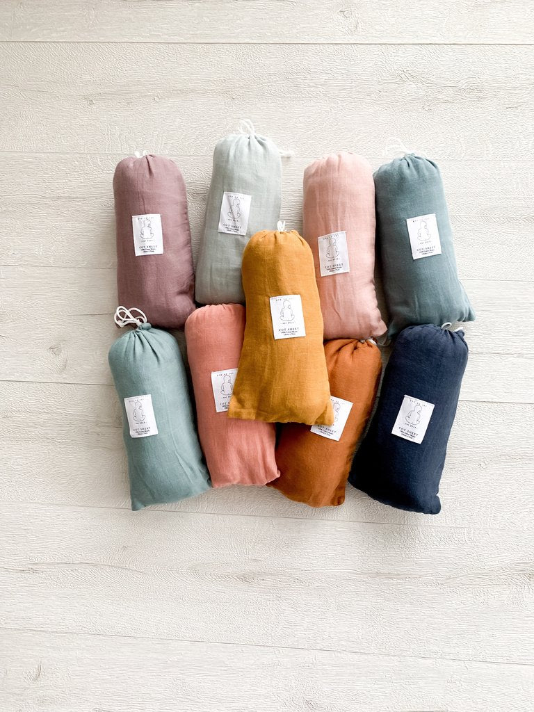 Pop Ya Tot - Cotton Muslin Bassinet Sheet - Ballet Blush