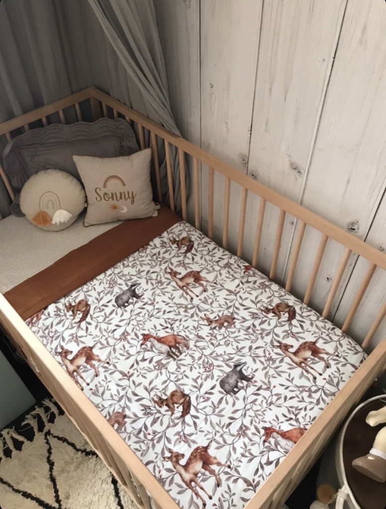 Pop Ya Tot - Reversible Cot Quilt - Creatures of the Woods - Carry Them Close