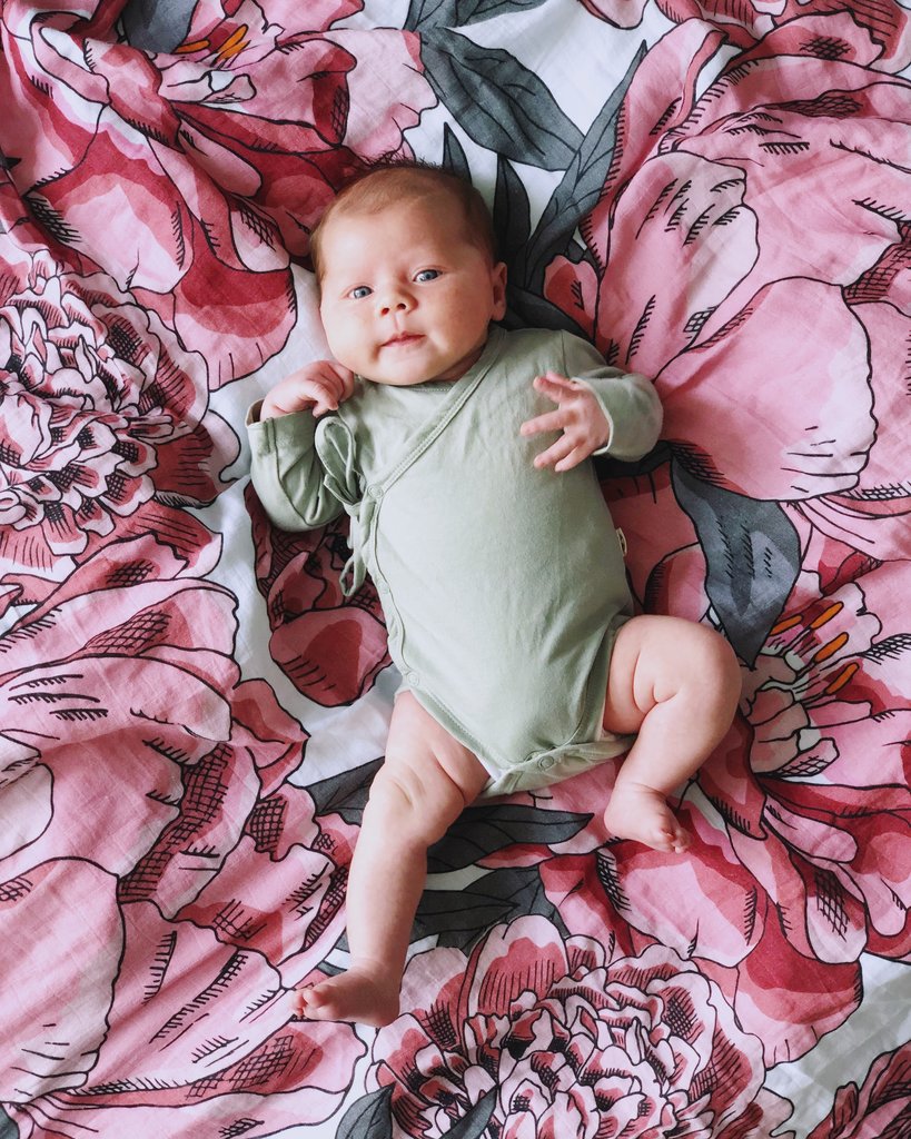 Pop Ya Tot - Muslin Swaddle - The Perfect Peony