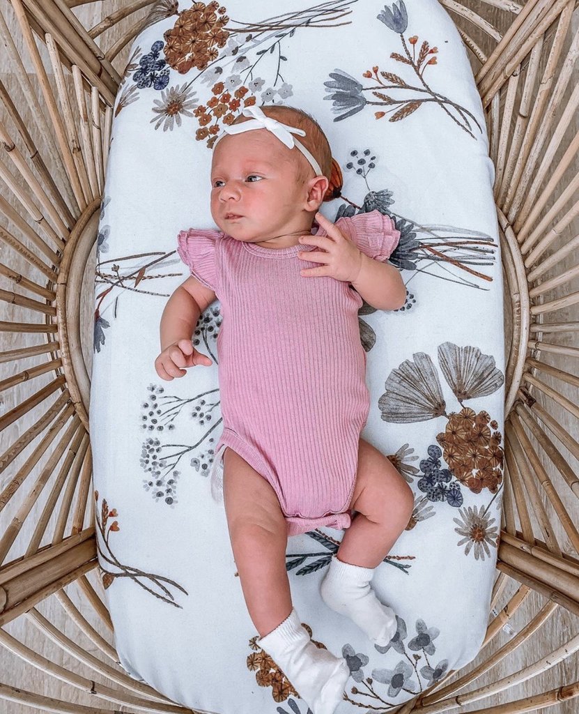 Pop Ya Tot - Cotton Muslin Cot Sheet - A Little Posy