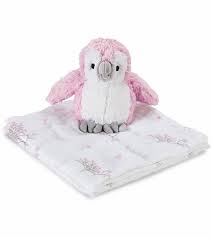 Aden and Anais - Blankets & Plush Toy - For The Birds Owl