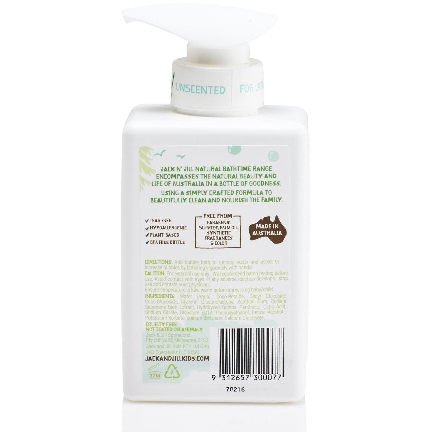 Jack n' Jill - Simplicity Bubble Bath, Natural Bath Time - Bath - Jack n Jill - Afterpay - Zippay Carry Them Close