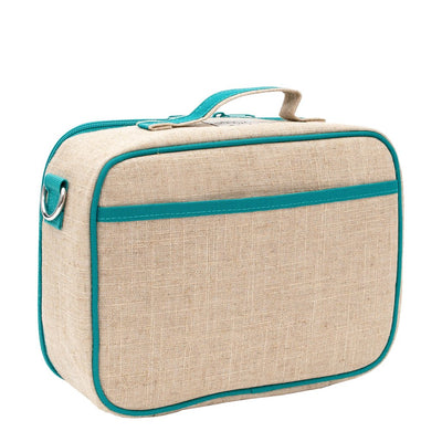SoYoung - Insulated Lunch bag - Linen Teal Narwhal