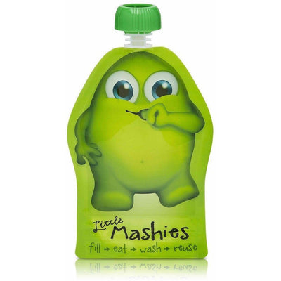 Little Mashies - Reusable Food Pouches 2PK (Green) - Feeding - Little Mashies - Afterpay - Zippay Carry Them Close