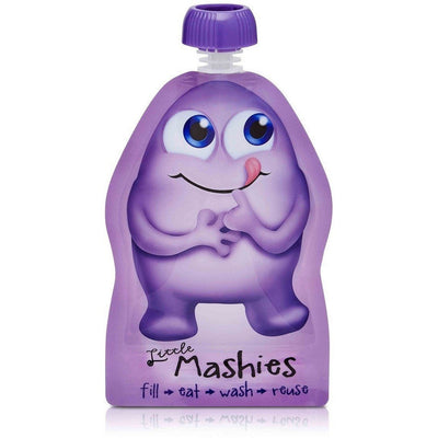 Little Mashies - Reusable Food Pouches 2PK (Purple) - Feeding - Little Mashies - Afterpay - Zippay Carry Them Close