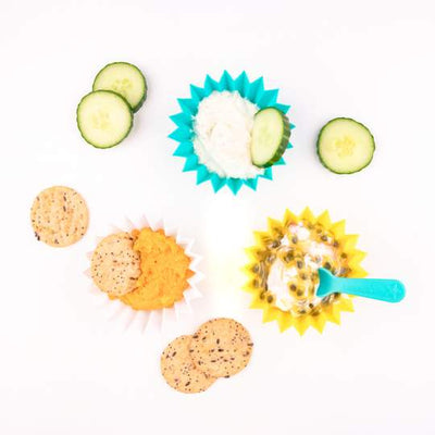 Lunch Punch - Jumbo Silicone Cups - Yellow (3 set)