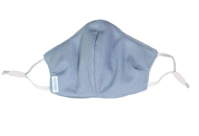 Alimrose - Face Mask - 3 layer Cotton Linen - Blue Grey (Adult)