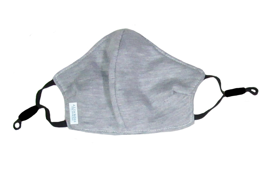 Alimrose - Face Mask - 3 layer Cotton - Grey (Adult)