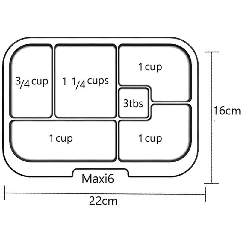 Munchbox - Maxi6 Bento Lunch Box -Blue Hero