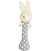 Alimrose - Bunny Rattle - Grey & White Spots - Toys - Alimrose - Afterpay - Zippay Carry Them Close