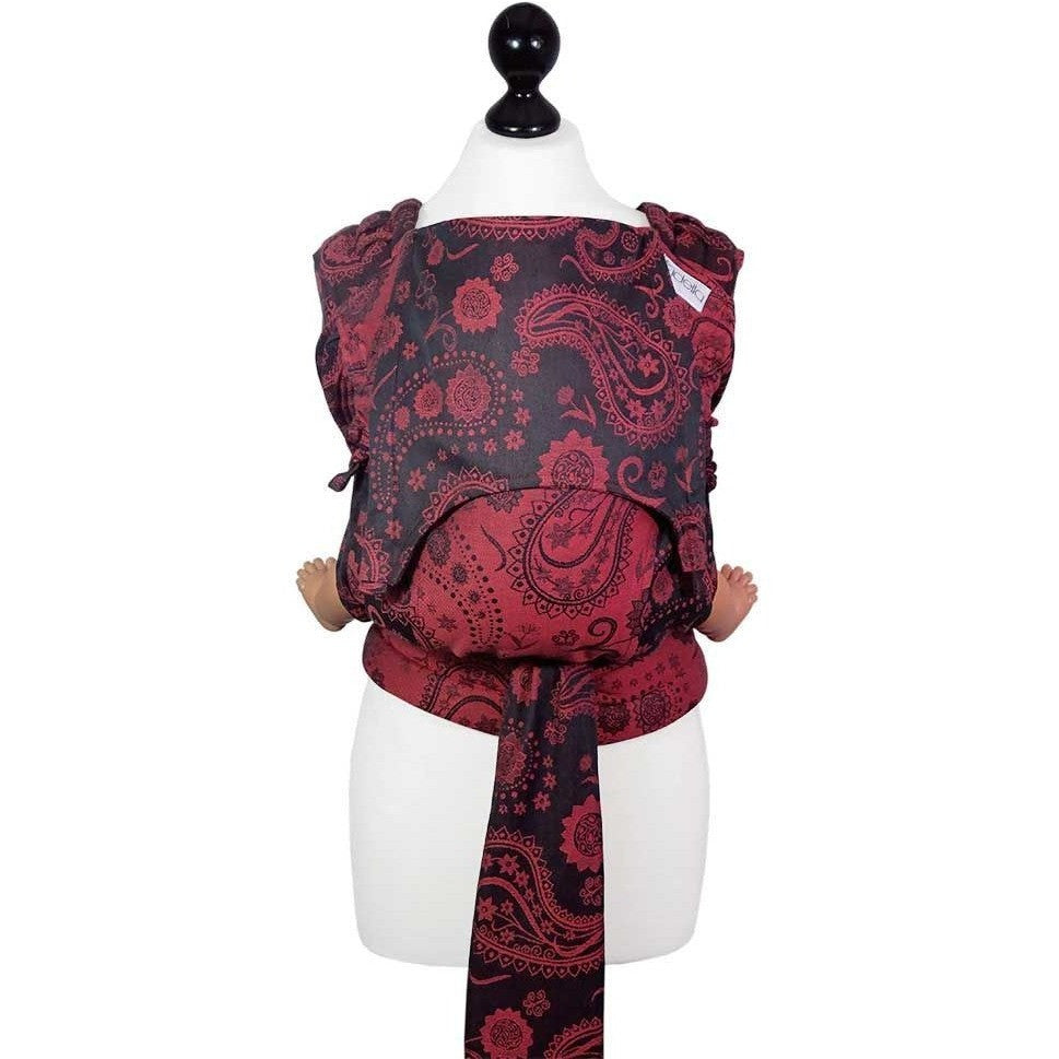 Fidella Fly Tai - MeiTai babycarrier Persian Paisley Hot Lava (New Size 3 months +), , Mei Tai, Fidella, Carry Them Close  - 4