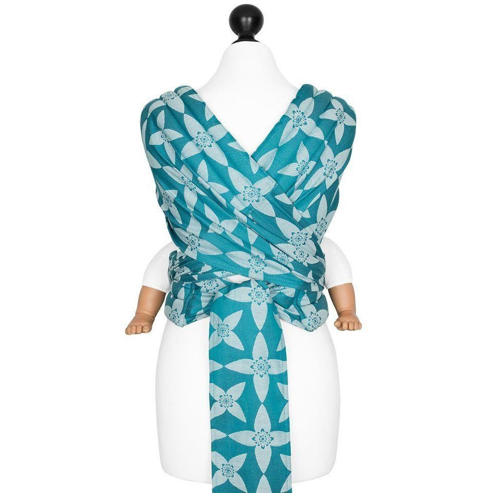 Fidella Fly Tai - MeiTai babycarrier Limited Edition Blossom Ocean Blue (New Size - From 4months) - Meh Dai - Fidella - Afterpay - Zippay Carry Them Close