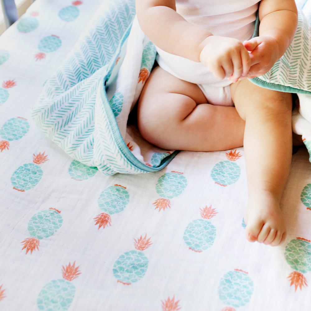 Bebe Au Lait - Muslin Cot Sheet - Oahu