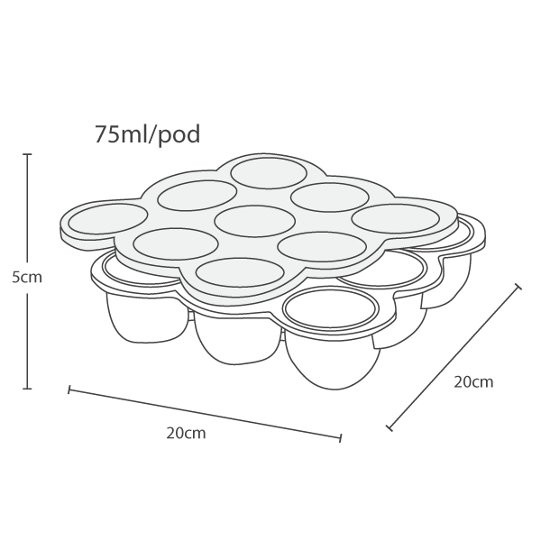 Wean Meister - Baby Food Freezer Pod - Mint