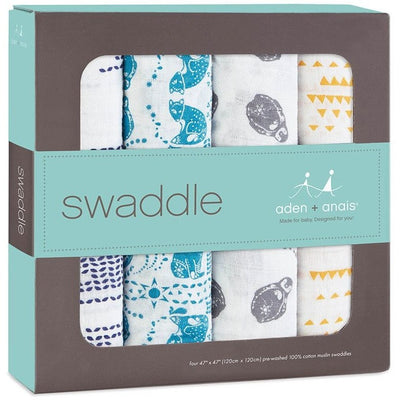 Aden and Anais - Classic Swaddles - Kindred (4 Pack) - swaddle - Aden and Anais - Afterpay - Zippay Carry Them Close