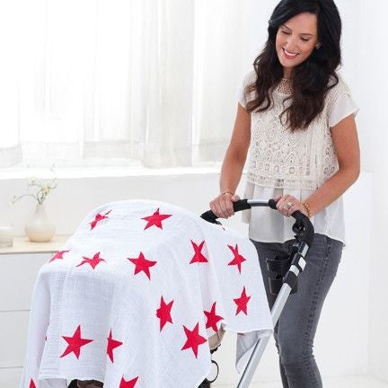 Aden and Anais - Swaddle - Radiant Red - swaddle - Aden and Anais - Afterpay - Zippay Carry Them Close