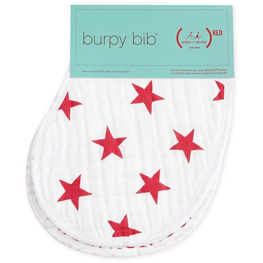 Aden and Anais - Burpy Bib (2 Set) - RED - Clothing - Aden and Anais - Afterpay - Zippay Carry Them Close