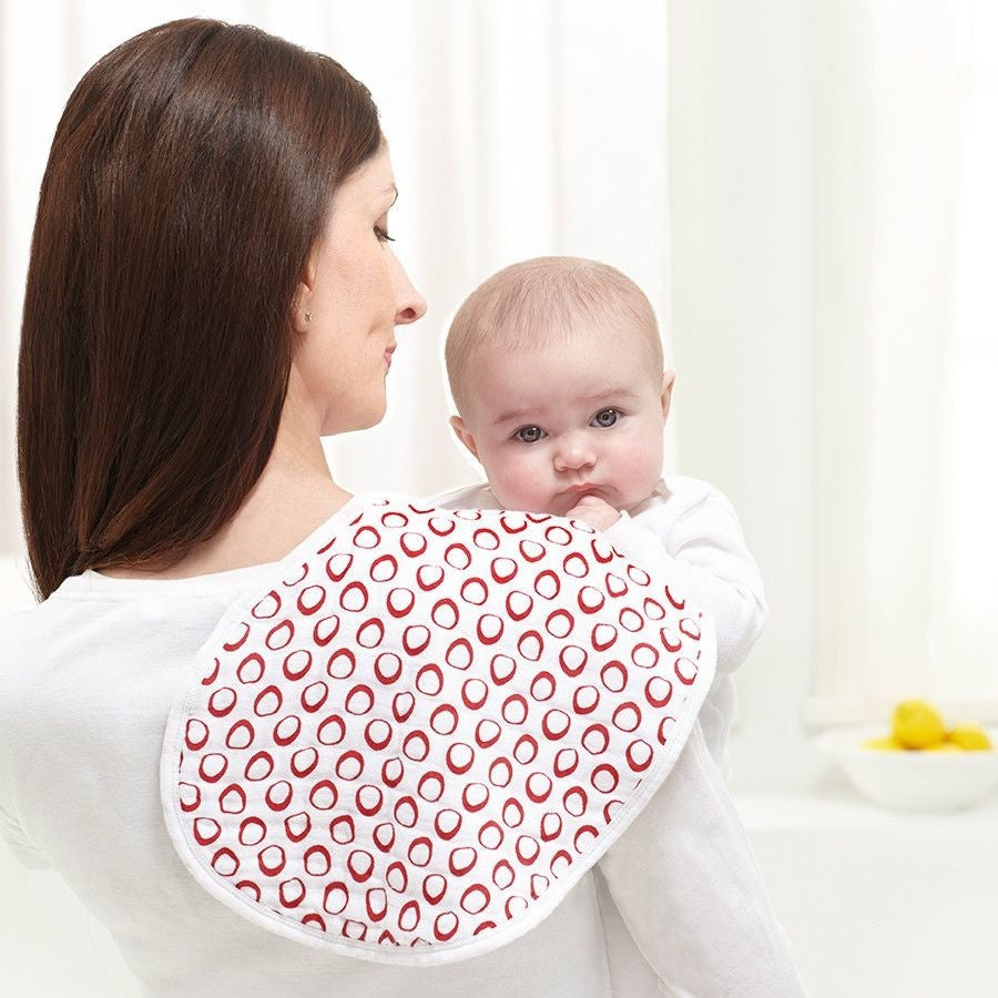 Aden and Anais - Burpy Bib (2 Set) - RED - Clothing - Aden and Anais - Afterpay - Zippay Carry Them Close
