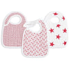 Aden and Anais - Snap Bib 3 Set - RED - Clothing - Aden and Anais - Afterpay - Zippay Carry Them Close