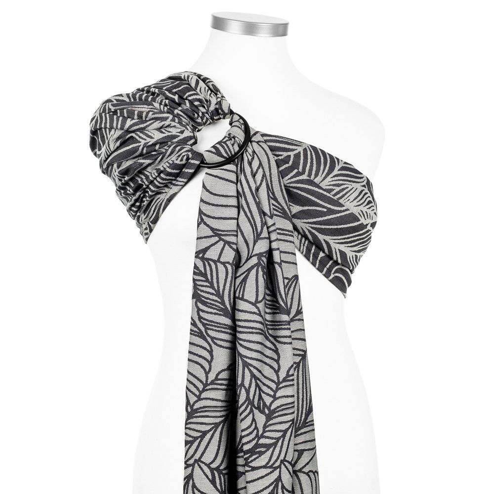 Fidella Ring Sling - Dancing Leaves - Black & White