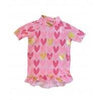 Plum - Pink Swim Hearts Short Sleeve Rashie - Clothing - Plum - Afterpay - Zippay Carry Them Close