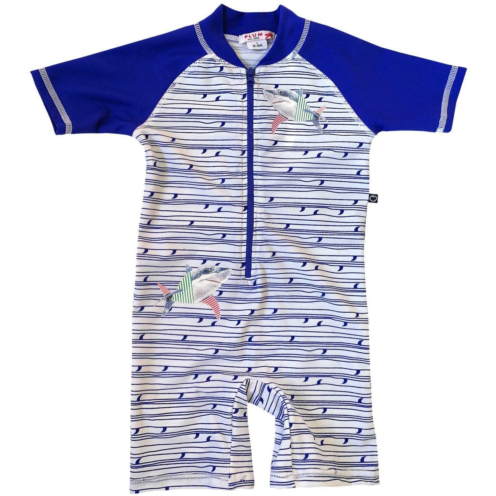 Plum - Swimmers Shark Story Zip 1 piece suit - Clothing - Plum - Afterpay - Zippay Carry Them Close