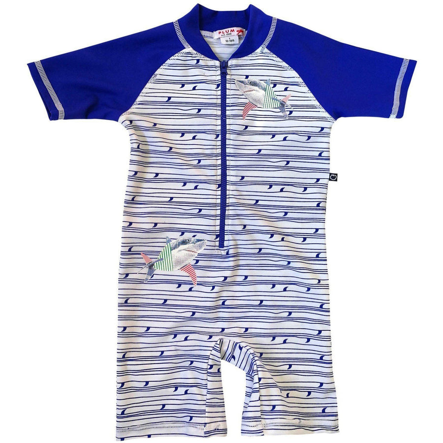 Plum - Swimmers Shark Story Zip 1 piece suit - Clothing - Plum - Afterpay - Zippay Carry Them Close