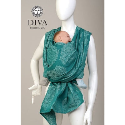 Diva Milano - Diva Enssenza Woven Wrap - Smeraldo Bamboo/Cotton, , Woven Wrap, Diva Milano, Carry Them Close  - 3