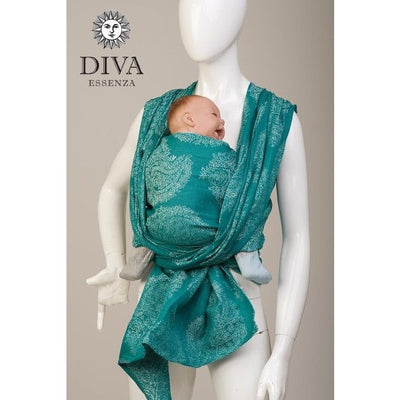 Diva Milano - Diva Enssenza Woven Wrap - Smeraldo Bamboo/Cotton, , Woven Wrap, Diva Milano, Carry Them Close  - 4