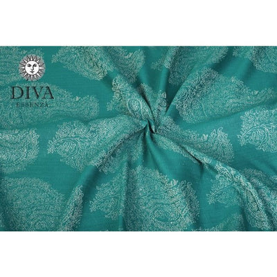 Diva Milano - Diva Enssenza Woven Wrap - Smeraldo Bamboo/Cotton, , Woven Wrap, Diva Milano, Carry Them Close  - 5