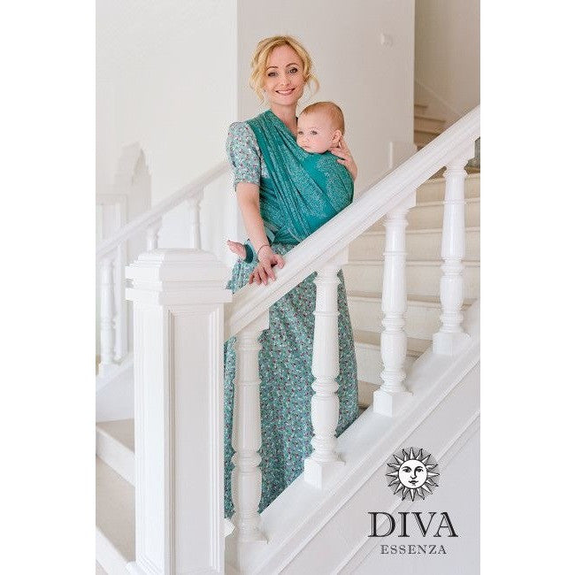Diva Milano - Diva Enssenza Woven Wrap - Smeraldo Bamboo/Cotton, , Woven Wrap, Diva Milano, Carry Them Close  - 8