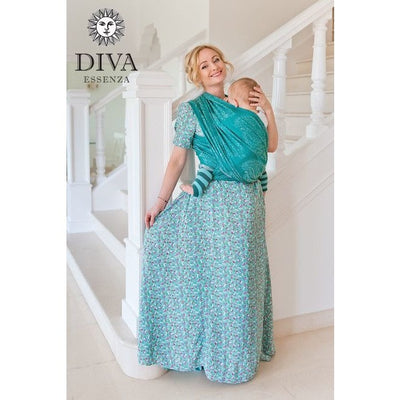 Diva Milano - Diva Enssenza Woven Wrap - Smeraldo Bamboo/Cotton, , Woven Wrap, Diva Milano, Carry Them Close  - 10