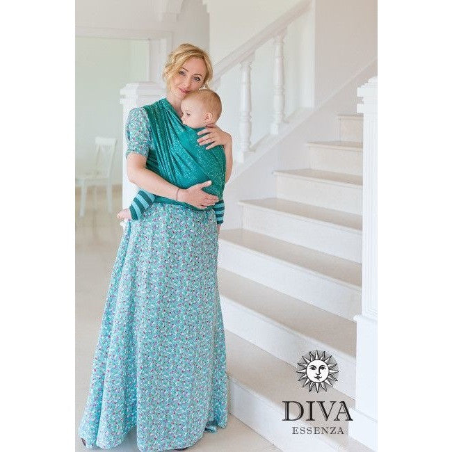 Diva Milano - Diva Enssenza Woven Wrap - Smeraldo Bamboo/Cotton, , Woven Wrap, Diva Milano, Carry Them Close  - 11