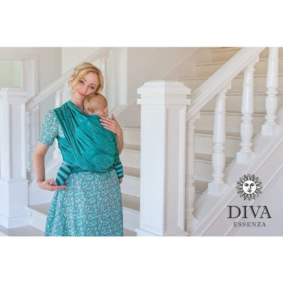 Diva Milano - Diva Enssenza Woven Wrap - Smeraldo Bamboo/Cotton, , Woven Wrap, Diva Milano, Carry Them Close  - 12
